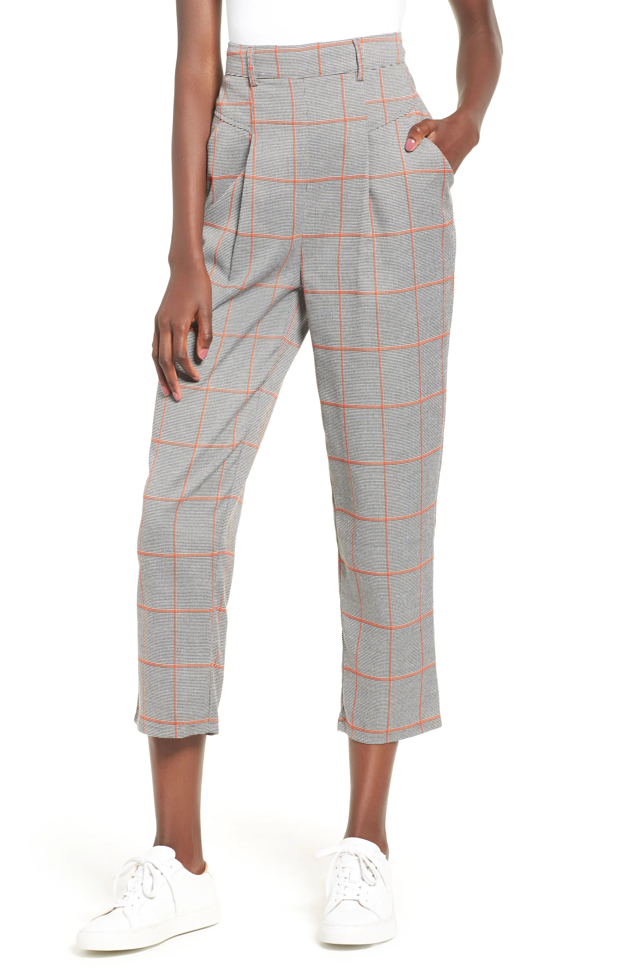 The Fifth Label Academic Checked Crop Trousers | Nordstrom