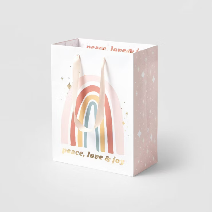 Cub 'Peace, Love & Joy' Rainbow Gift Bag - Wondershop™ | Target