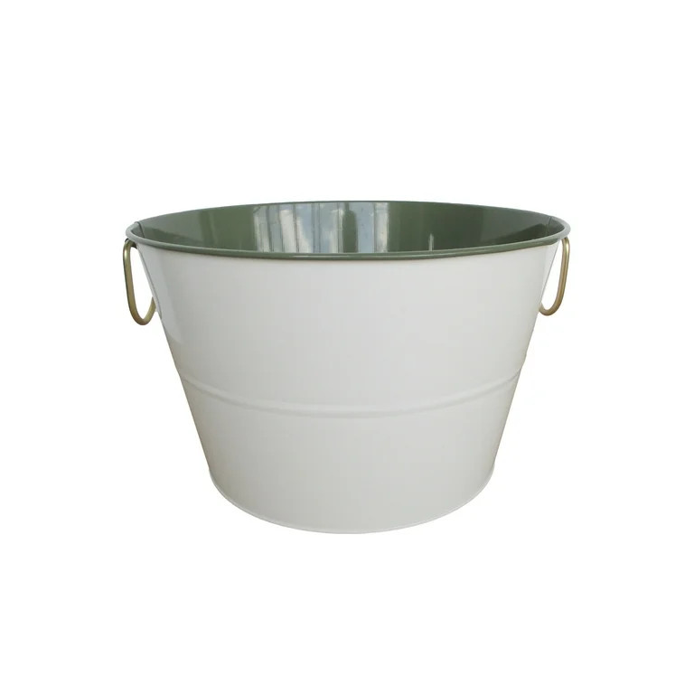 Better Homes & Gardens Galvanized 2-Tone Round Tub - Green | Walmart (US)