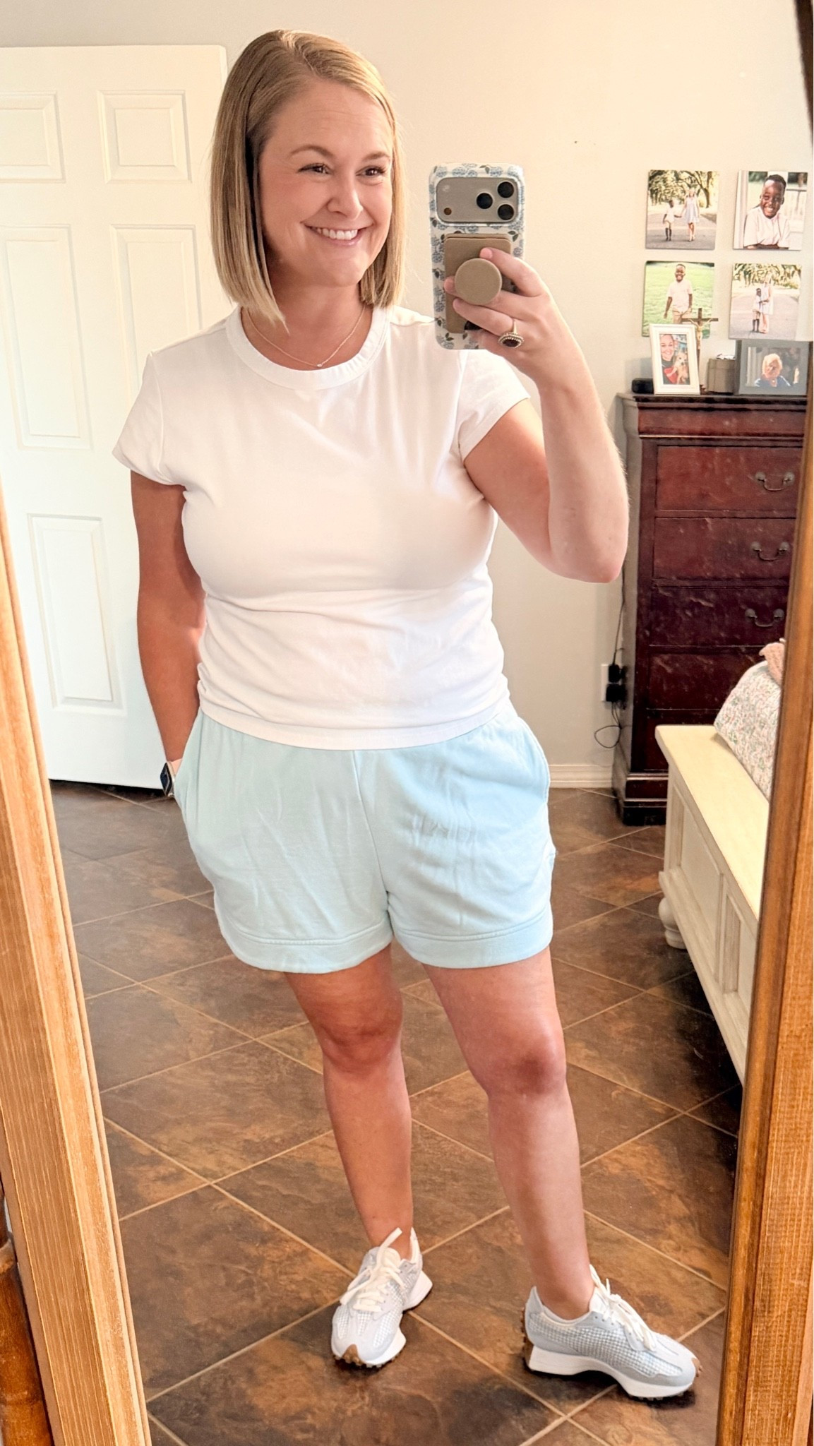 The definition of an easy summer outfit 🤍 

Comfy shorts, a basic tee, and sneakers for a running around kind of day. ☀️

#LTKU #LTKSaleAlert #LTKMidsize