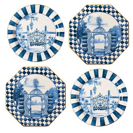 MacKenzie-Childs | Royal Toile Small Plates - Set of 4 | MacKenzie-Childs