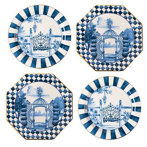 Royal Toile Small Plates, Set of 4 | MacKenzie-Childs