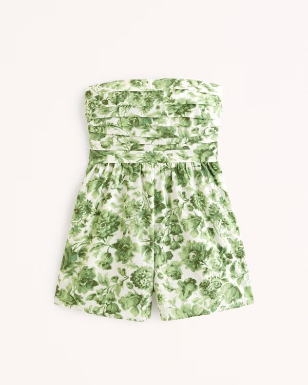 Emerson Ruched Strapless Romper | Abercrombie & Fitch (US)