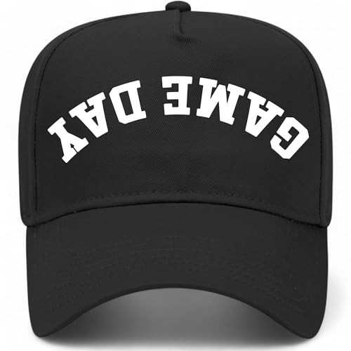 Game Day Upside Down Reversed Vintage Trucker Hat | Premium Adjustable Snapback Baseball Hat for Men & Women (US, Alpha, One Size, Black) | Amazon (US)