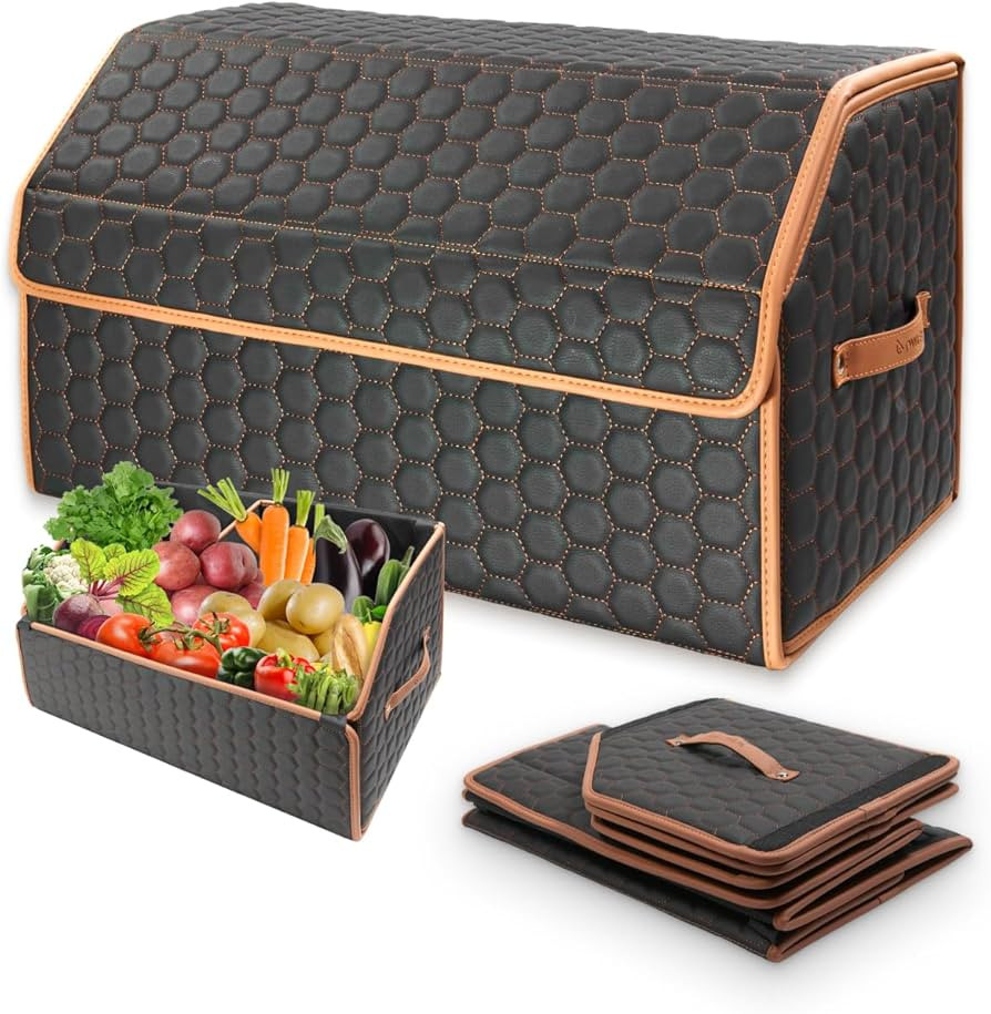 Foldable Trunk Organizer for Car Storage - Collapsible Auto Trunk Organizer With Lid - Trunk Orga... | Amazon (US)