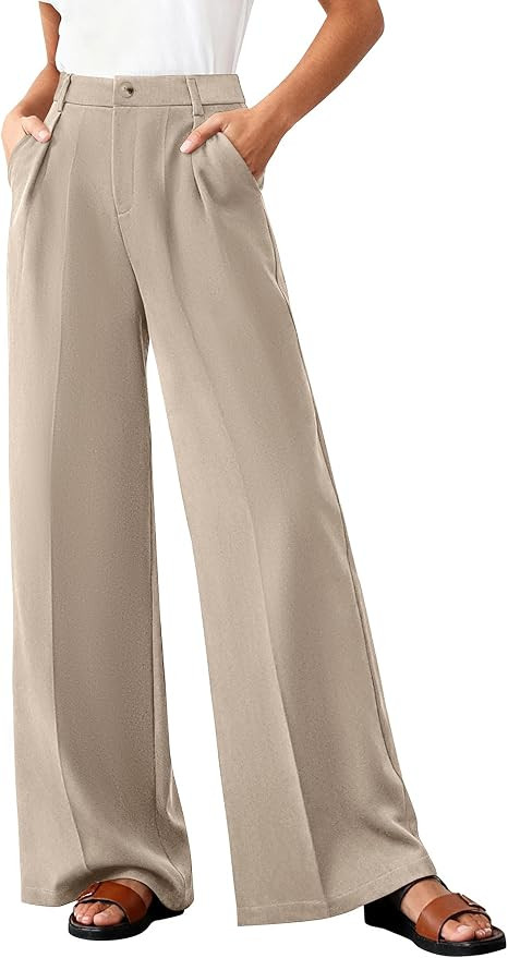 BTFBM Wide Leg High Waisted Dress Pants Women Pockets | Amazon (US)