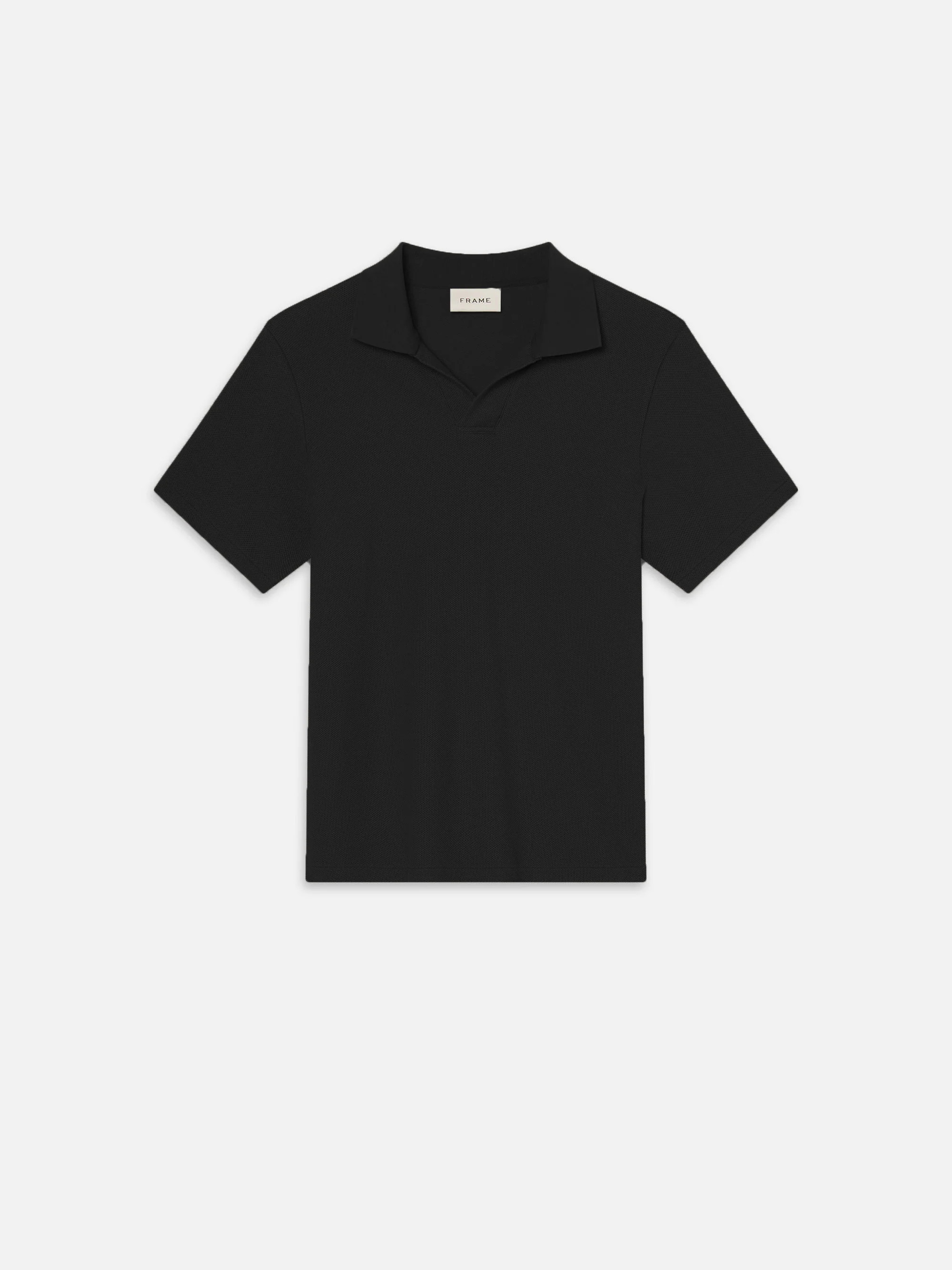 Jacquard Polo -- Black | Frame Denim