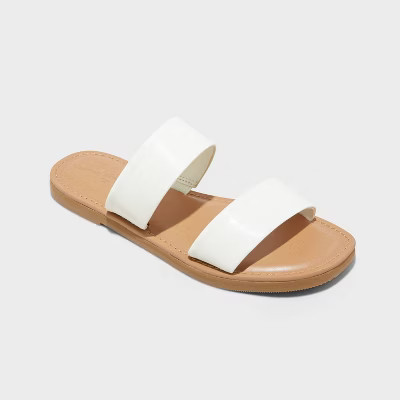 Women's Dora Footbed Sandals - Universal Thread™ Cream 10 | Target