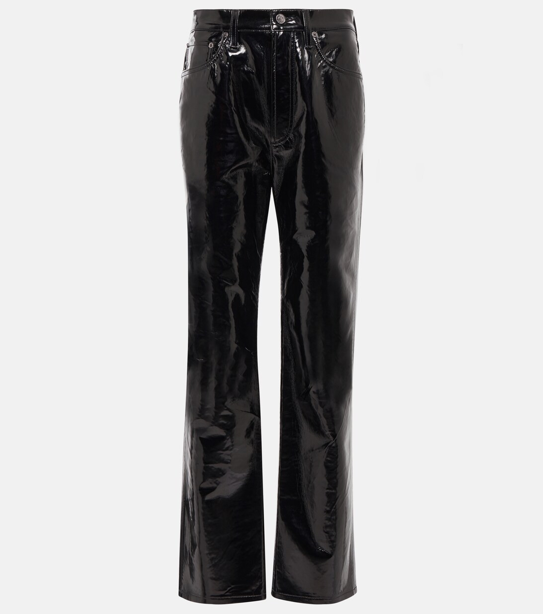 90s Pinch Waist leather-blend pants | Mytheresa (US/CA)