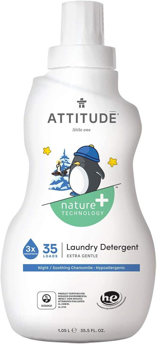 ATTITUDE Baby Laundry Detergent, Hypoallergenic, Dye-Free, HE & Standard, Soothing Chamomile, 35.... | Amazon (US)
