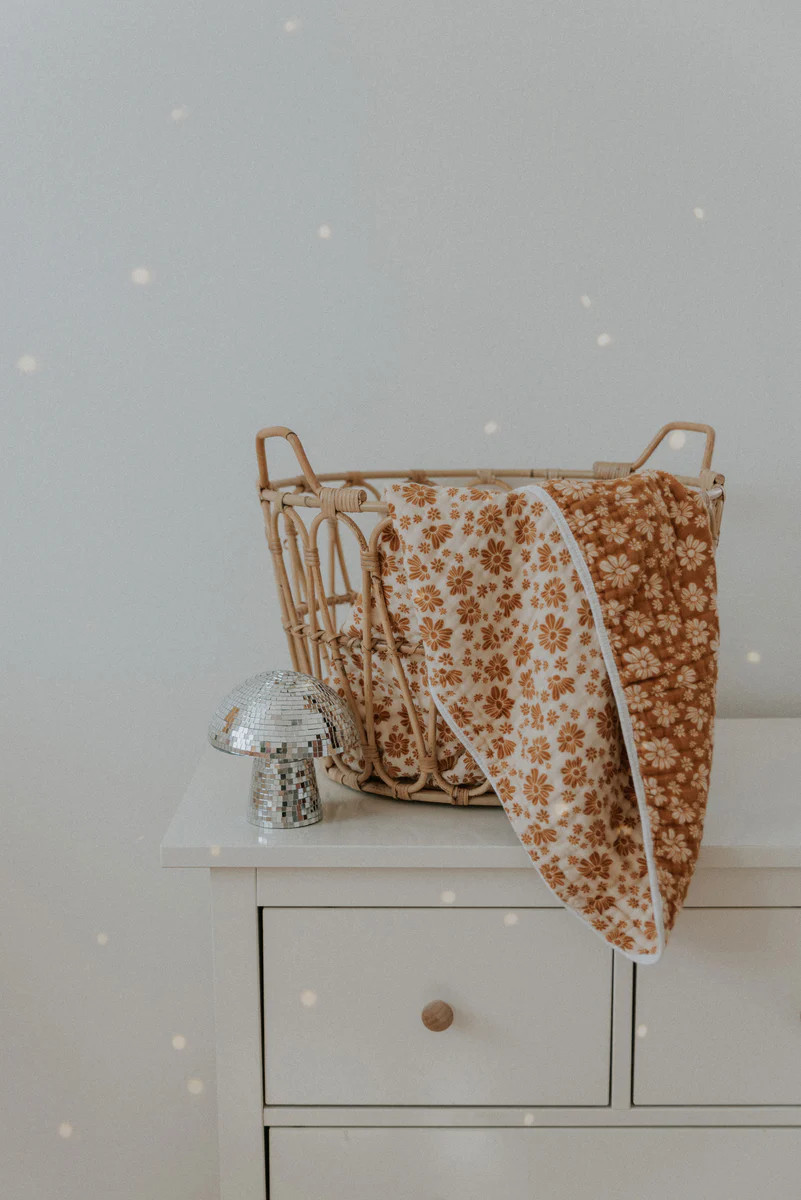 Retro Floral Reversible Muslin Quilt | Brixton Phoenix