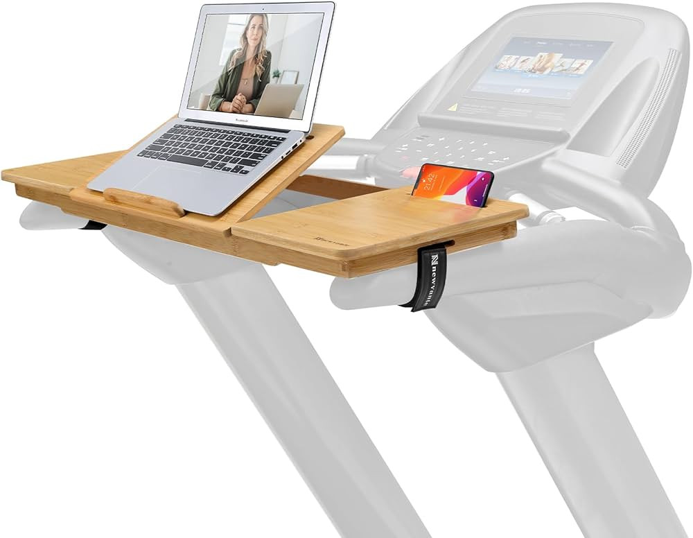 Nnewvante Treadmill Desk Attachment Bamboo Walking Laptop Stand Holder Workstation Adjustable Des... | Amazon (US)