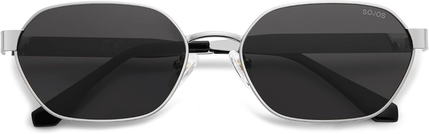 SOJOS Trendy Polarized Hexagon Sunglasses Womens Mens SJ1238 | Amazon (US)