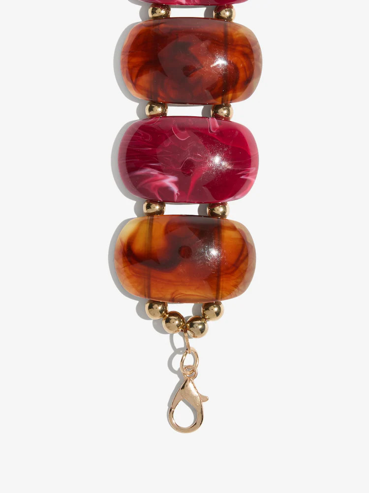 Buy Friends Like These Burgundy Red Resin Chain Belt from Next USA | Next US