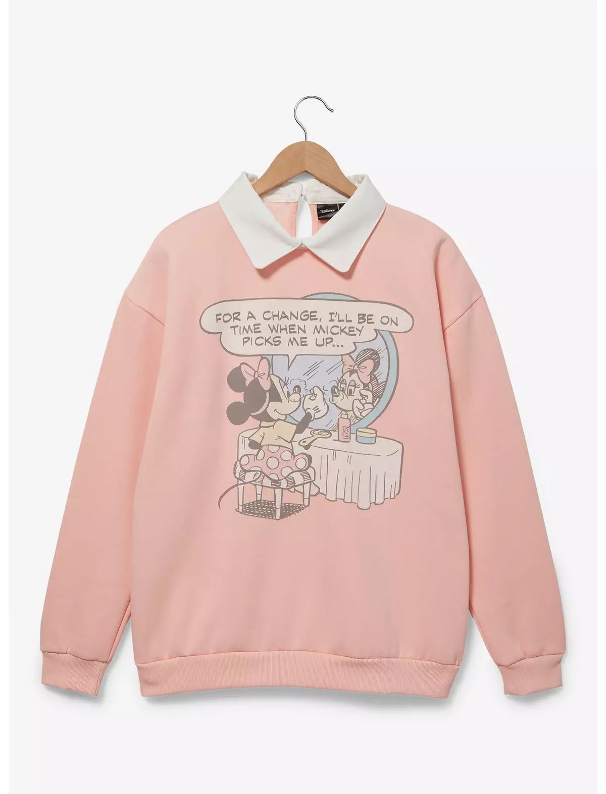 Disney Minnie Mouse Vanity Portrait Collared Crewneck | BoxLunch