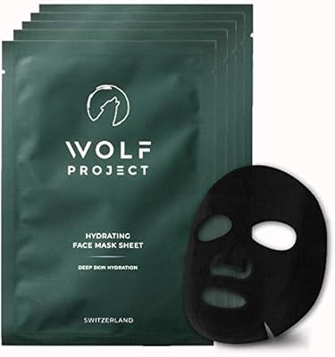 WOLF PROJECT | SHEET MASK - Hydrating face mask sheet - Box of 5, For Men, Charcoal Face Mask, Po... | Amazon (US)