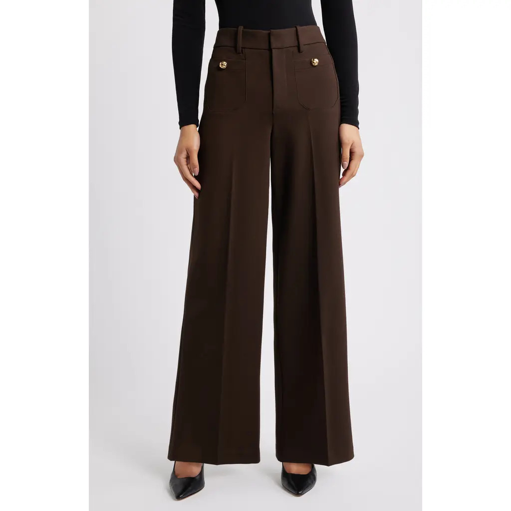 FRAME The Modernist High Waist Wide Leg Pants in Americano at Nordstrom, Size 6 | Nordstrom
