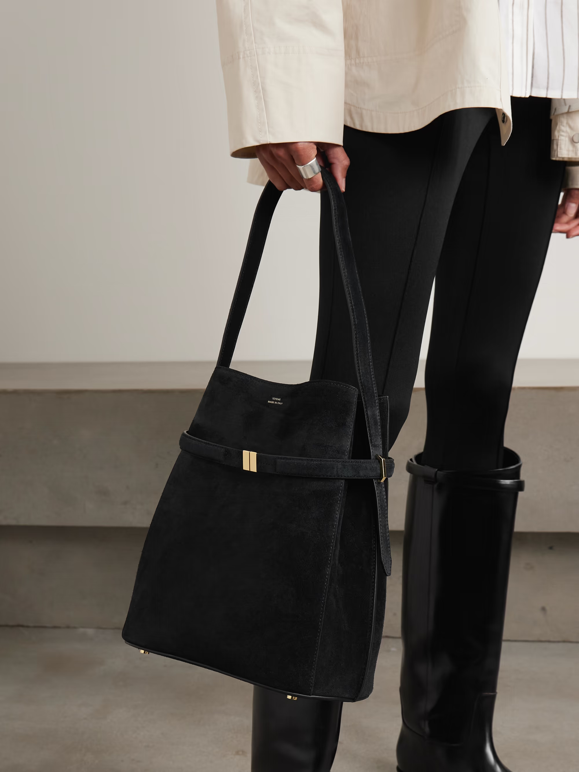 Belted suede tote | NET-A-PORTER (US)