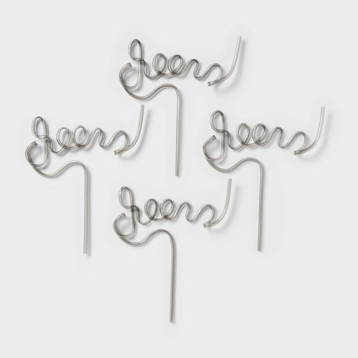 4ct New Year's Eve Cheers Script Straws - Spritz™ | Target