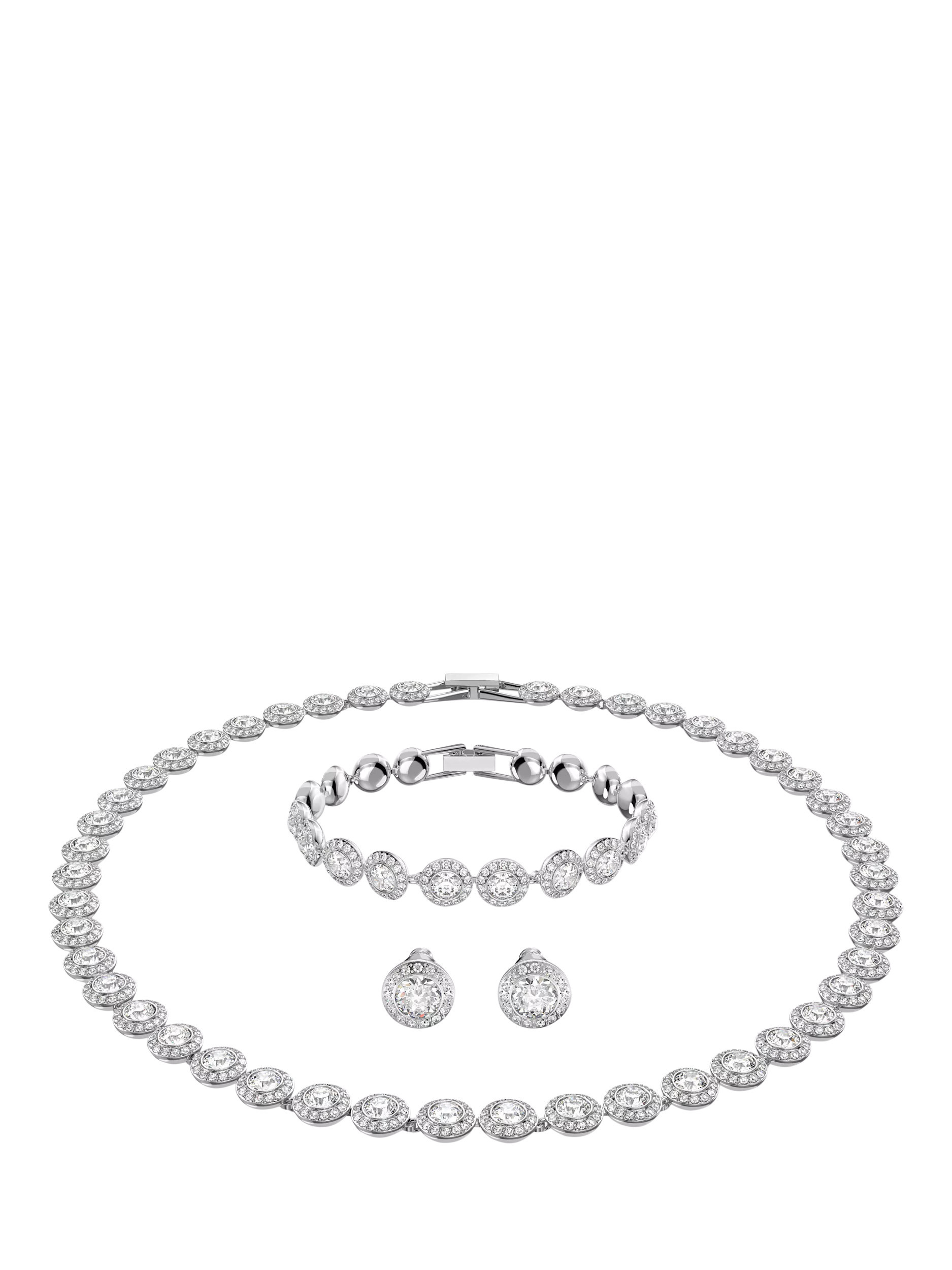 Swarovski Angel Crystal Jewellery Set, Rhodium Shiny | John Lewis (UK)