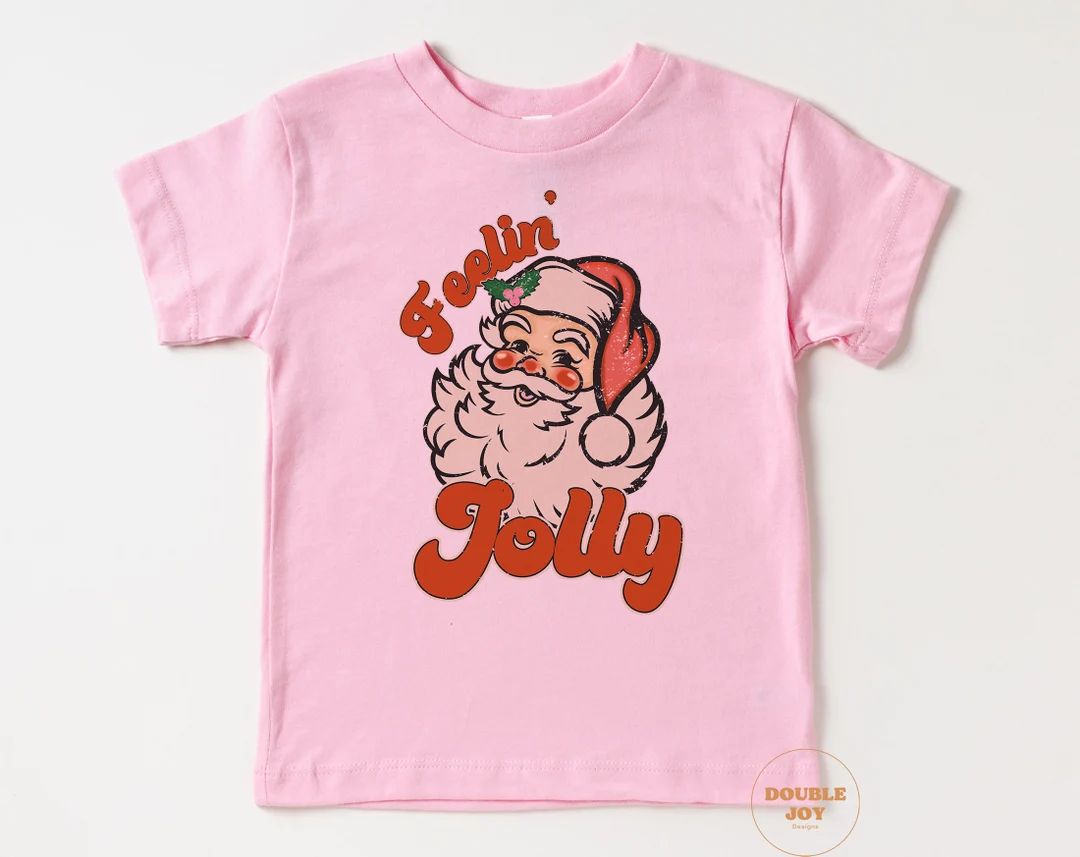 Toddler Christmas Shirt - Feelin Jolly Kids Christmas Shirt - Holiday Natural Infant, Toddler & Y... | Etsy (US)