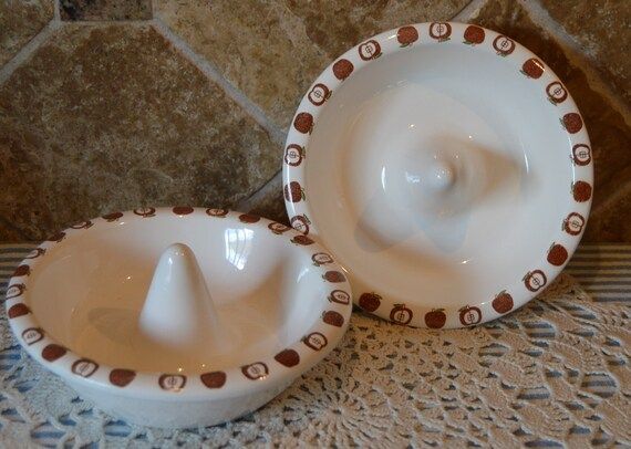 Two Vintage Apple Baker Bowls By Cook's Tool~Crazing~Cute To Display On Hutch~About 6v 3/8" Diame... | Etsy (US)