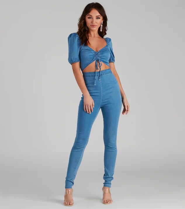 All Too Stylish Denim Catsuit | Windsor Stores