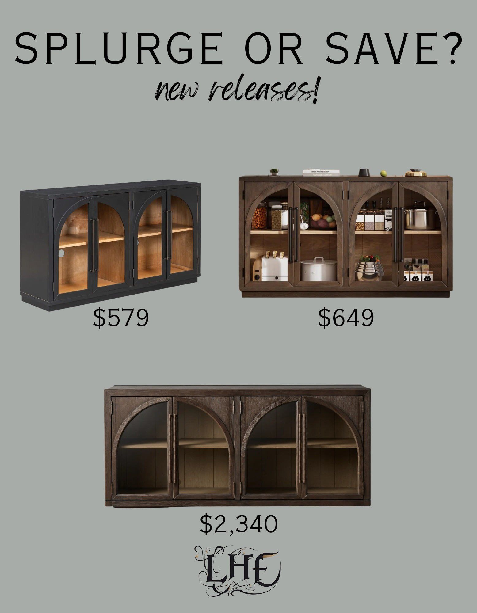 Sideboard look for less! Yes please!! Shop by clicking the thumbnails below 👇... arhaus, arhaus look for less, designer inspired, designer look for less, Sideboard, buffet cabinet, sideboard cabinet, buffet sideboard, sideboard buffet, black buffet cabinet, buffet sideboards, display cabinet, splurge or save, save vs splurge 

#LTKHome #LTKSaleAlert #LTKStyleTip