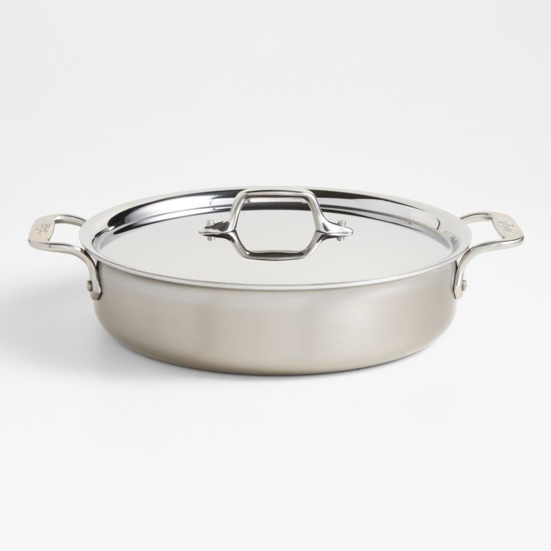All-Clad d3 Curated 4-Quart Sauteuse Pan with Lid + Reviews | Crate & Barrel | Crate & Barrel