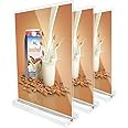HUAZI Acrylic Sign Holder 8.5 x 11inches Clear Sign Holders Double-Sided Tabletop Display Stand f... | Amazon (US)
