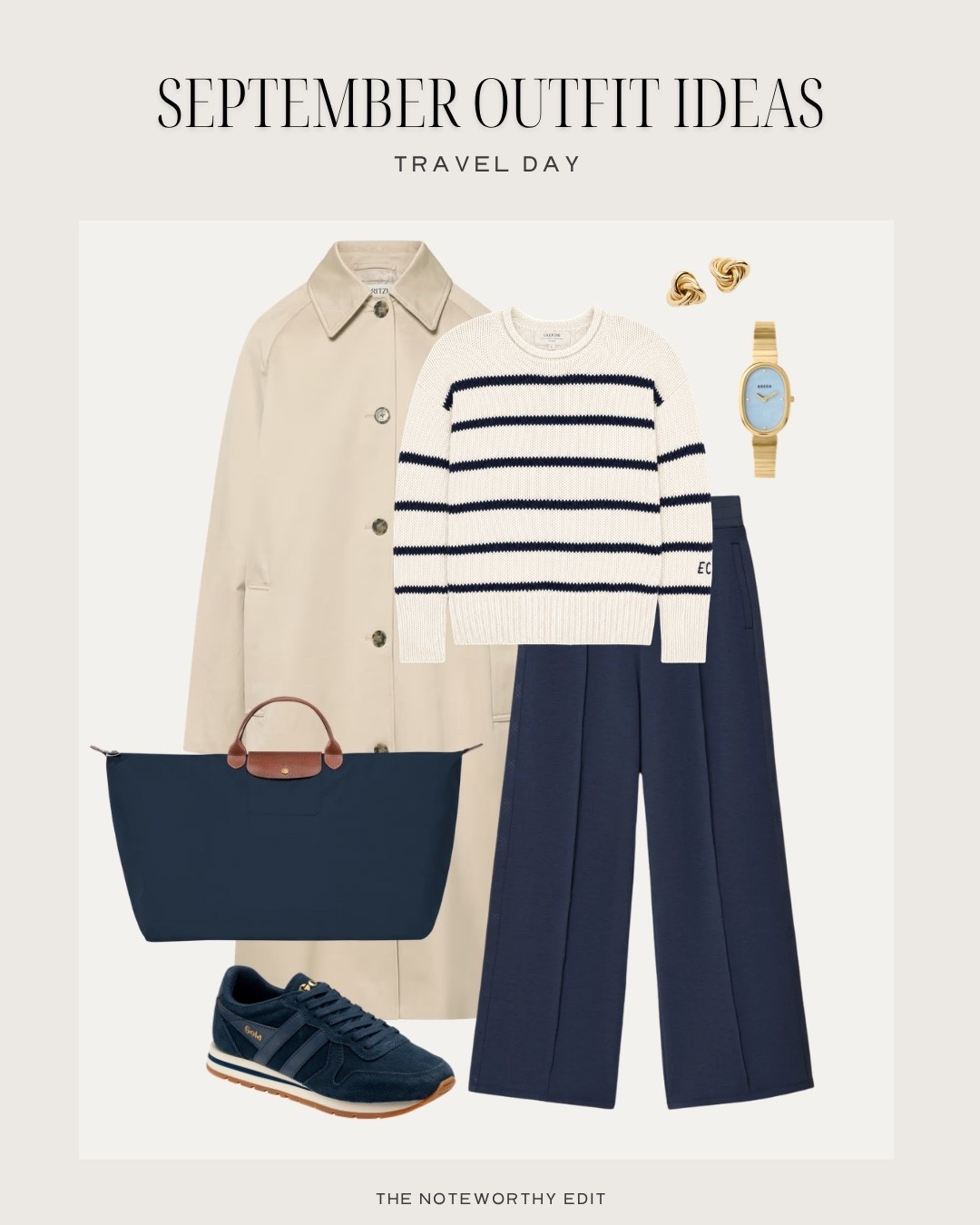September outfit idea - travel day

Oversized trench
Navy tote 
Navy suede sneakers
Travel pants

#LTKSeasonal #LTKOver40 #LTKTravel