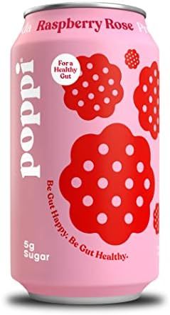 POPPI Sparkling Prebiotic Raspberry Rose Soda w/ Gut Health & Immunity Benefits, Beverages made w... | Amazon (US)