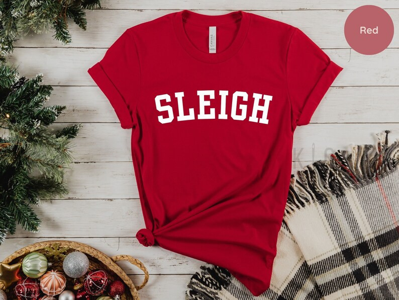 Sleigh Christmas Sweatshirt, Christmas Party Crewneck, Holiday Sweater for Women, Holiday T-shirt... | Etsy (US)