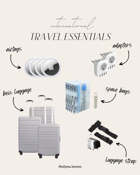 Travel essentials, suitcase, vacation inspo, space bags, air tags, luggage 

#LTKeurope #LTKtravel #LTKFind