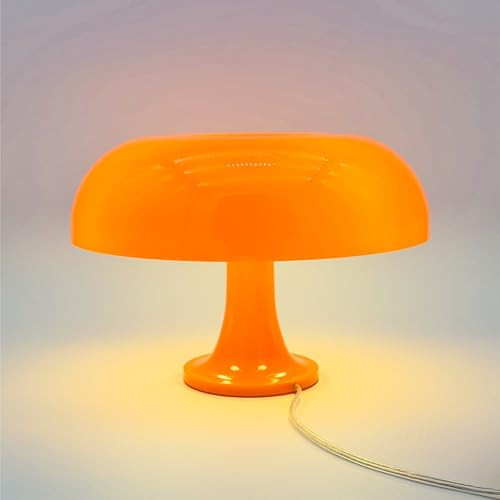 Lotus Atelier Orange Mushroom Lamp for Room Aesthetic Modern Lighting for Bedroom | Cool Retro Living Room Decor (Orange) | Amazon (US)