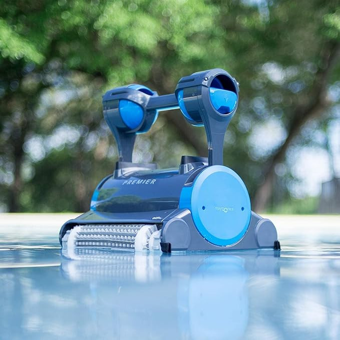 Dolphin Premier Robotic Pool Cleaner with Powerful Dual Scrubbing Brushes and Multiple Filter Opt... | Amazon (US)