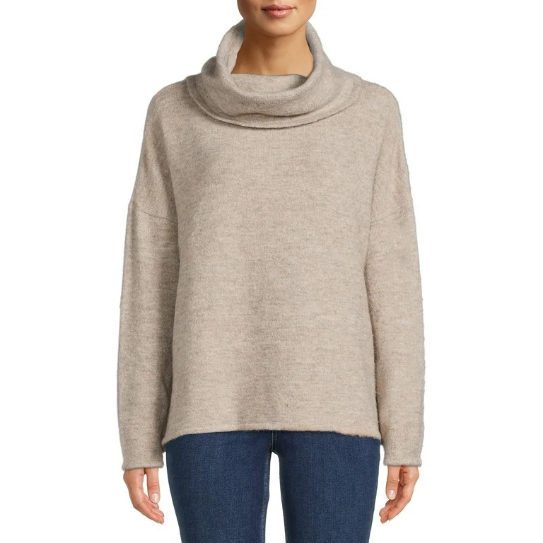 Dreamers by Debut Womens Cowl Neck Pullover Long Sleeve Sweater | Walmart (US)