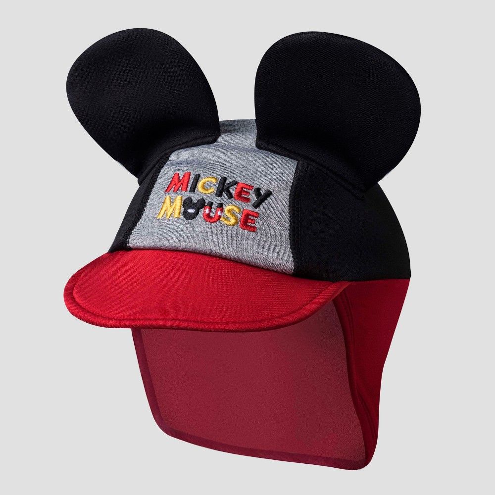 Toddler Disney Mickey Mouse Safari Hat - Black/Red One Size | Target