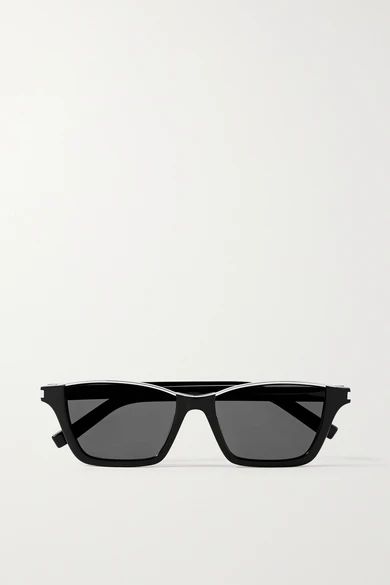 Dylan cat-eye silver-tone and acetate sunglasses | NET-A-PORTER (UK & EU)