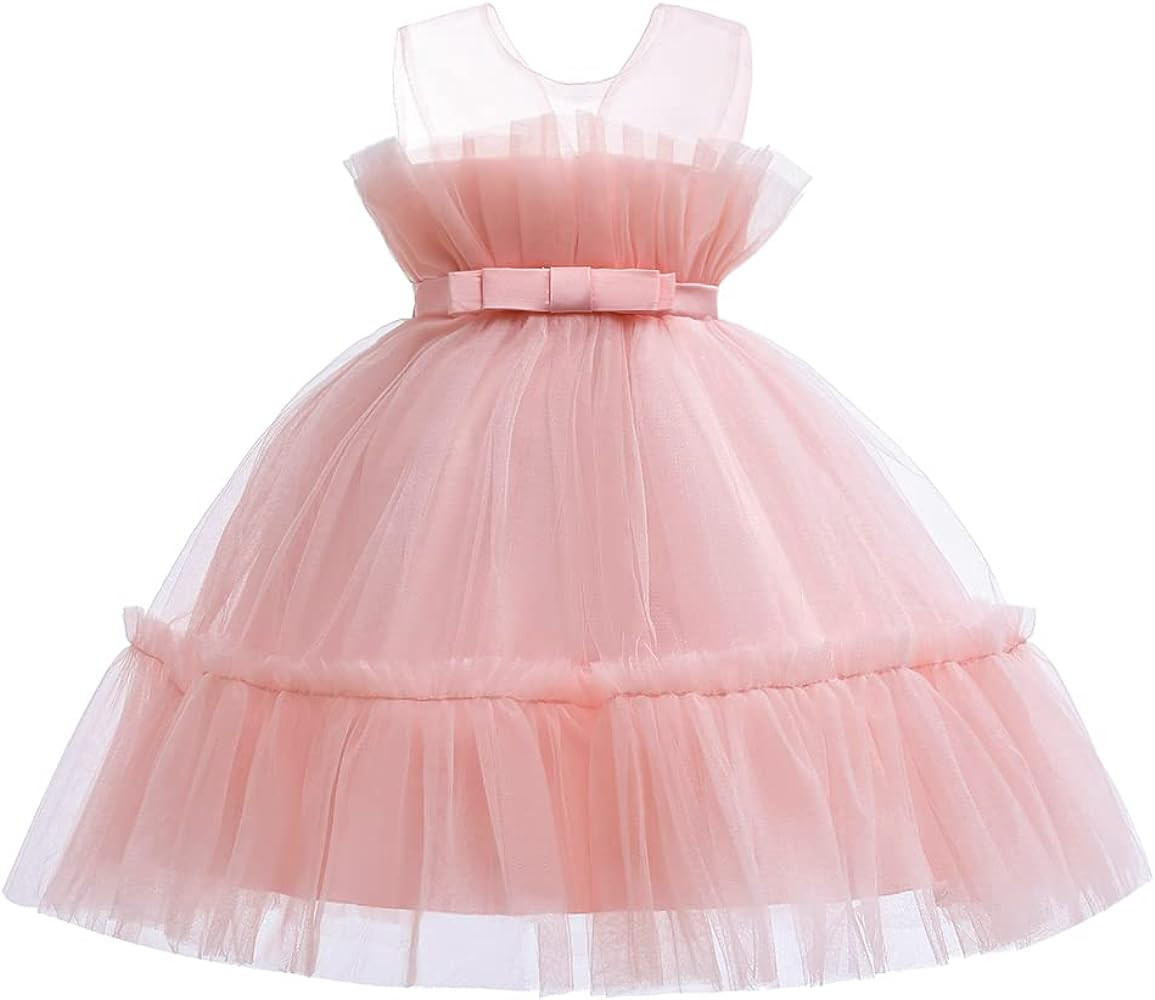 6M-9T Infant Baby Girls Ruffle Ball Gown Party Pageant Lace Dresses | Amazon (US)
