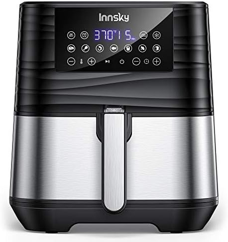 Innsky Air Fryer 5.8QT, 11-in-1 Stainless Steel Air Fryer Oven Dehydrator, Preheat, Delay Start &... | Amazon (US)