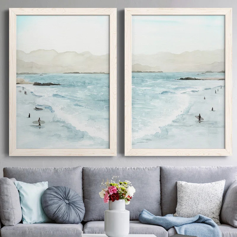 In The Surf I - 2 Piece Picture Frame Painting on Canvas | Wayfair North America