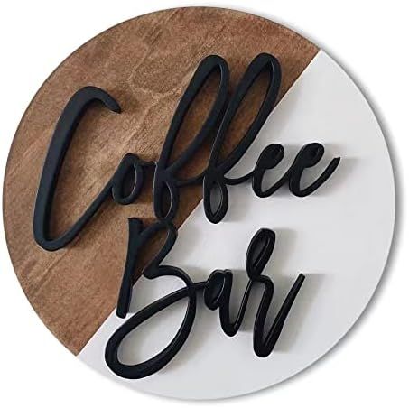 Lavender Inspired 10'' Coffee Bar Sign Round-Modern Farmhouse Coffee Bar Decor-3D Coffee Cutout S... | Amazon (US)