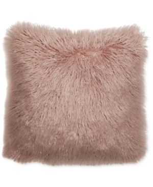 Hallmart Collectibles Mongolian Faux-Fur 18" Square Decorative Pillow Pair, Created for Macy's | Macys (US)