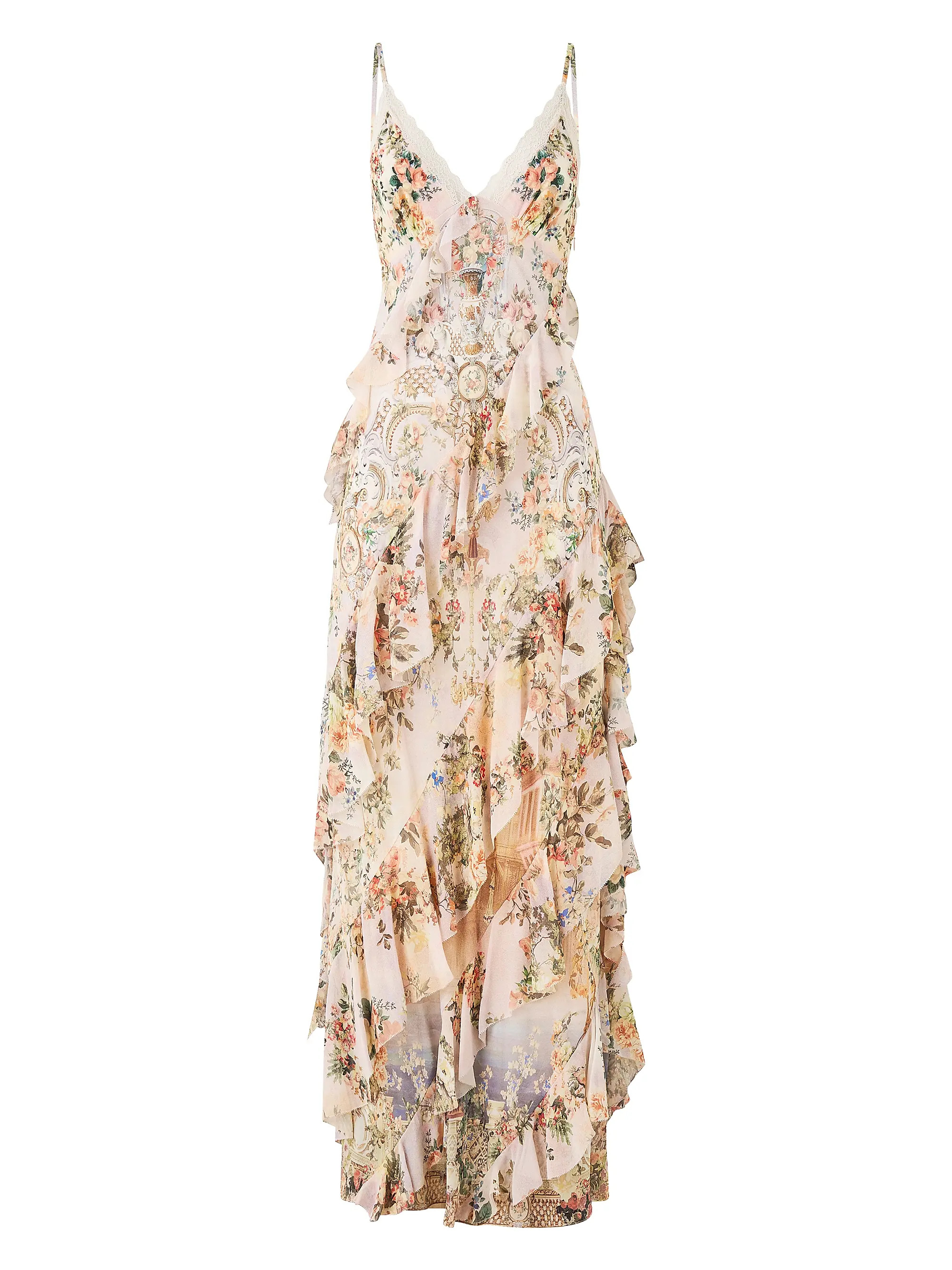 Ruffled Silk Maxi Slipdress | Saks Fifth Avenue
