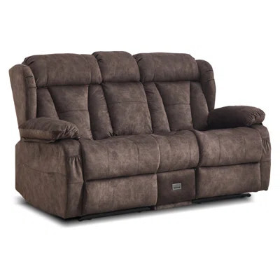 Loveseat Recliner Sofa, RV Recliner Couch, Manual Reclining Loveseat With Console For Living Room, Home Theater Seating With AC/USB C/USB And Drawer | Wayfair North America