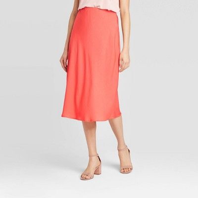 Women's Mid-Rise Satin Slip Skirt - A New Day™ | Target