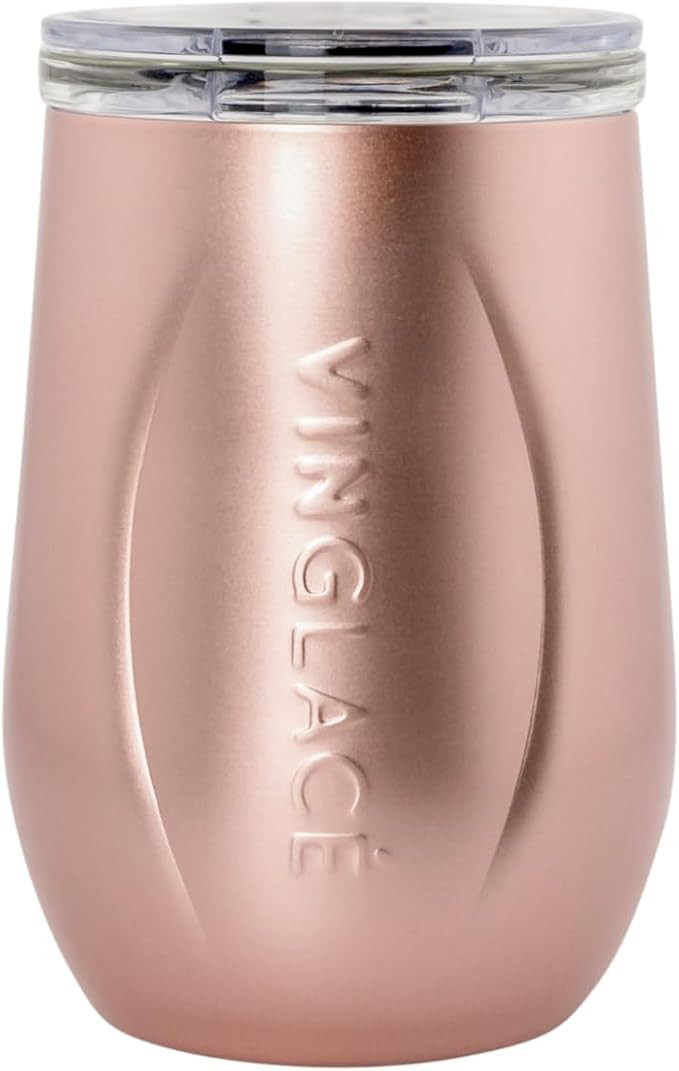 Vinglacé Stainless Steel Stemless Wine Glass- Insulated Wine Tumbler with Glass Insert and Sip L... | Amazon (US)