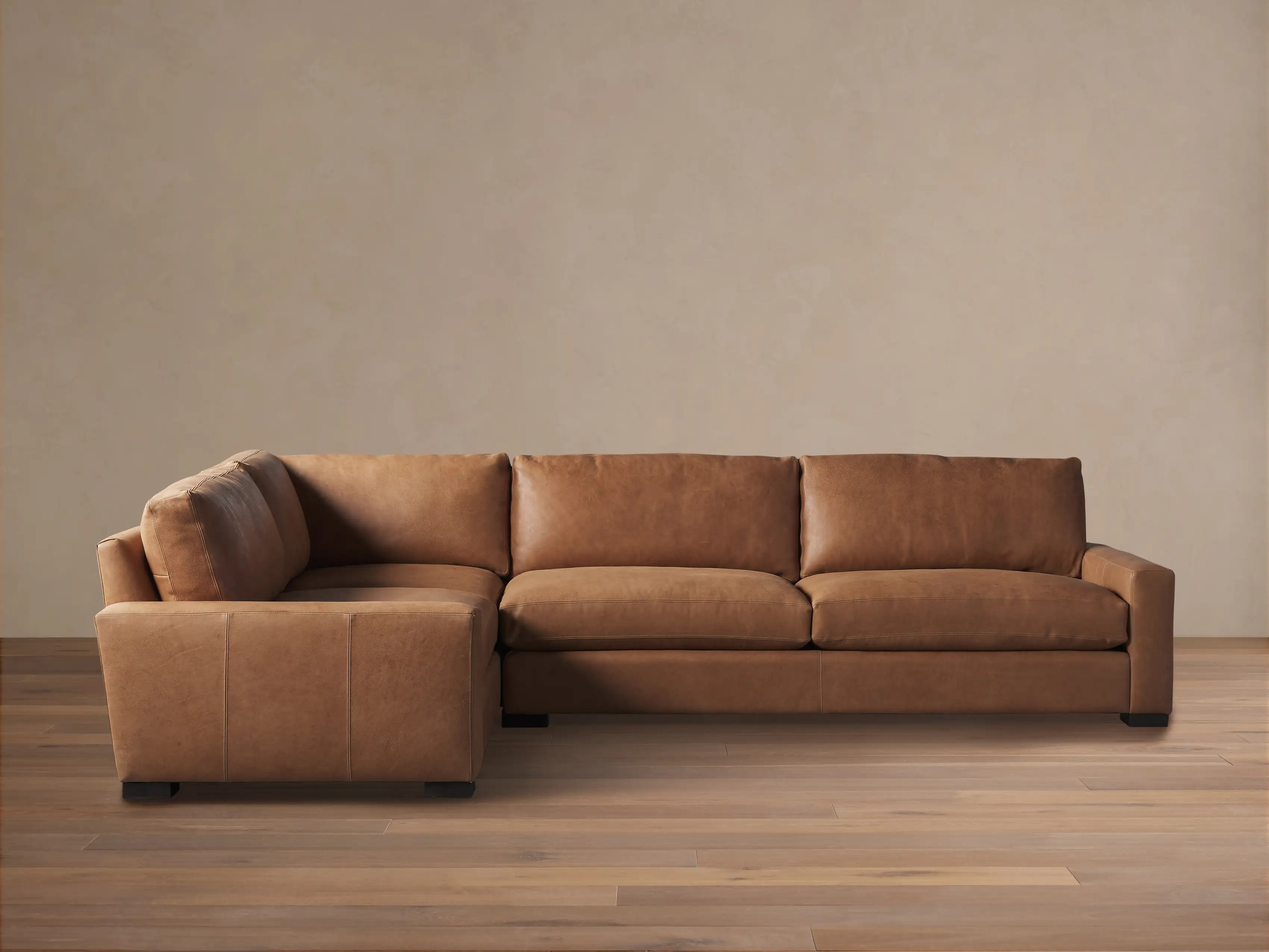 Remington Leather Two-Piece Sectional | Arhaus