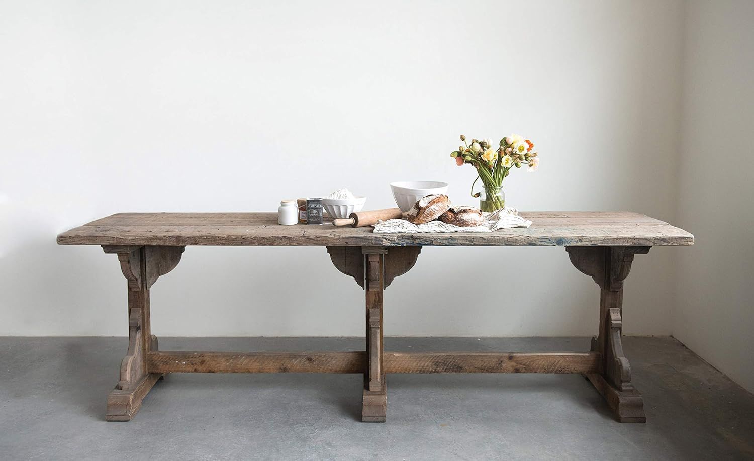 Creative Co-Op Reclaimed Wood Table with Trussel | Amazon (US)